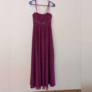 David's Bridal Magenta Maxi Dress